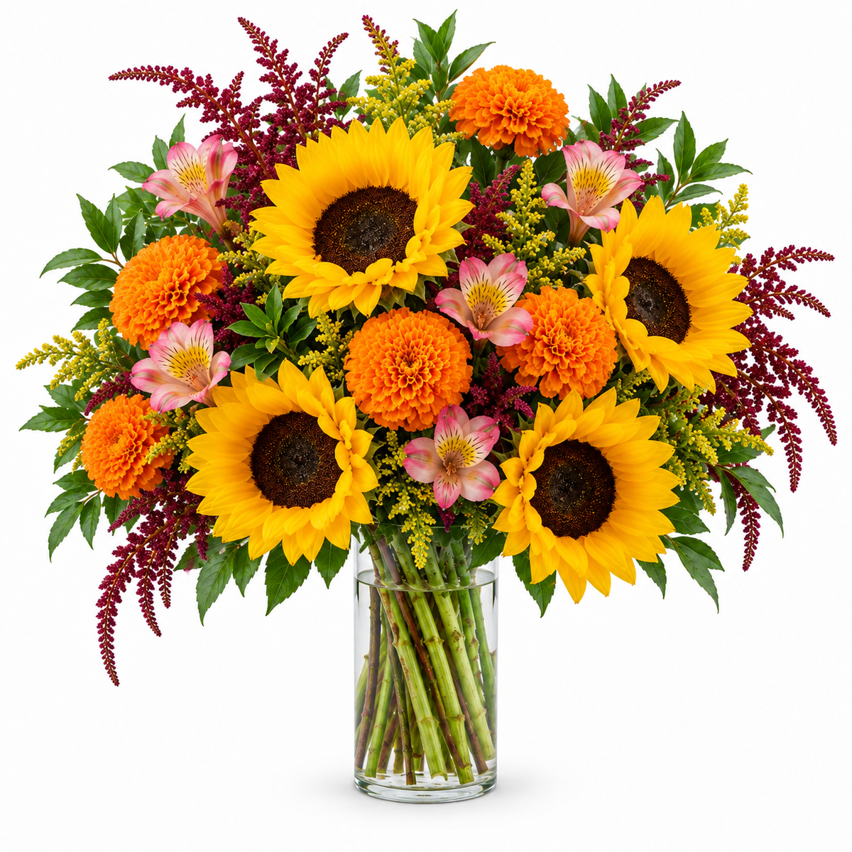 Goldener Feierabend – Blumenstrauß in Größe L