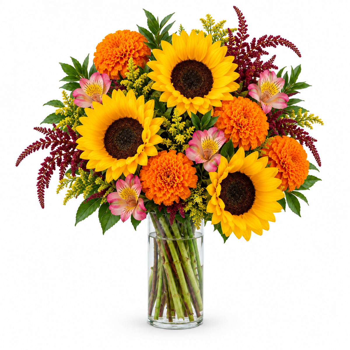Goldener Feierabend – Blumenstrauß in Größe M