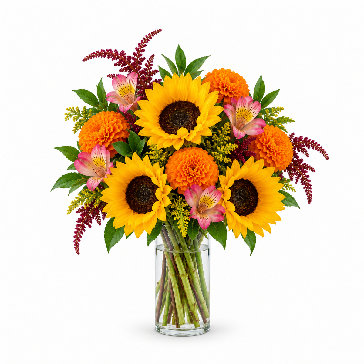 Golden Downtime – flower bouquet in size S