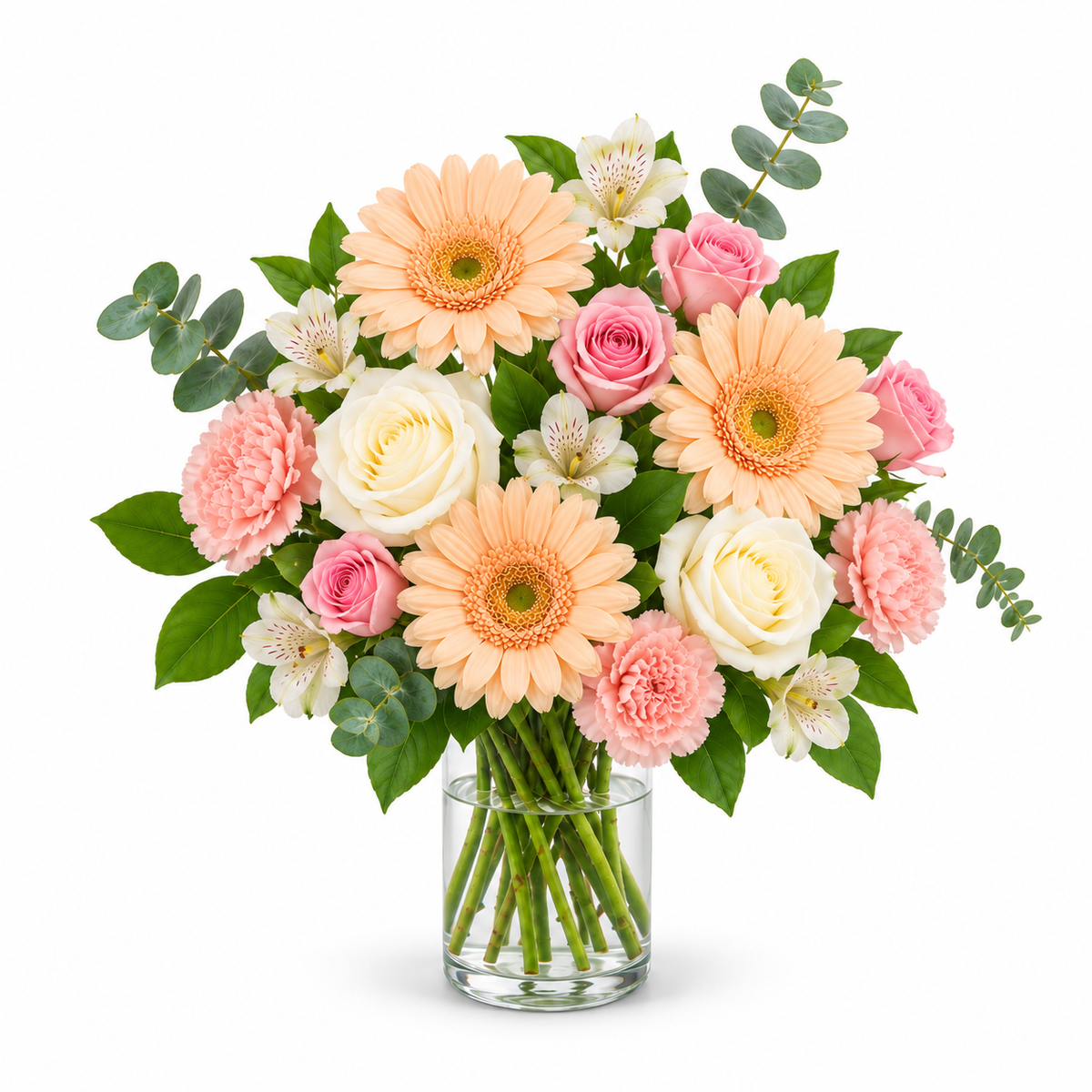 Peach Blush – flower bouquet in size S